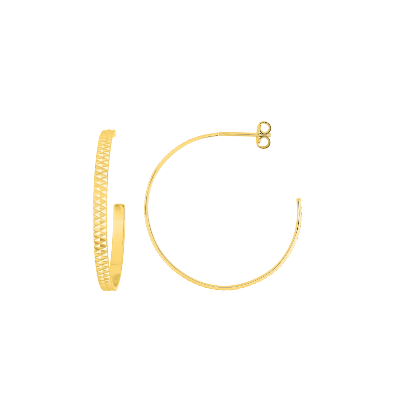 Boucles d'oreilles demi créoles Femme Plaqué Or MURAT