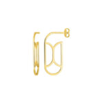 Boucles d'oreilles pendantes graphique Femme Plaqué Or MURAT