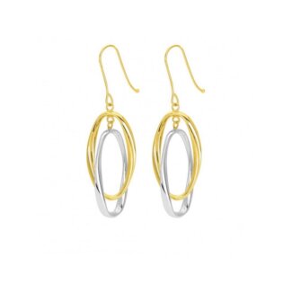 Boucles d’oreilles pendantes Femme Or jaune et blanc 750/1000 ROBBEZ MASSON
