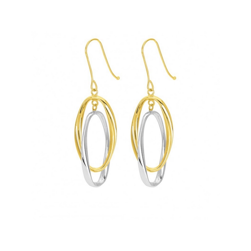Boucles-d-oreilles-pendantes-Femme-Or-jaune-750-robbez-masson-9593G Boucles d’oreilles pendantes Femme Or jaune et blanc 750/1000 ROBBEZ MASSON