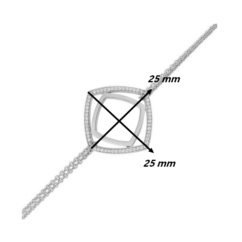 Bracelet-Femme-Argent-et-Oxydes-GUY-LAROCHE-ATX601AZ-dimension Dimensions bracelet Femme Argent et Oxydes Guy Laroche