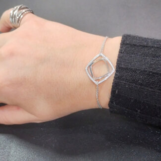 Bracelet Femme porté Argent et Oxydes Guy Laroche