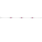 Bracelet Femme Argent 925/1000 et Oxydes de zirconium rouges et blancs CHRISTIAN BERNARD, entier