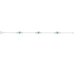 Bracelet Femme Argent 925/1000 et Oxydes de zirconium verts et blancs CHRISTIAN BERNARD entier