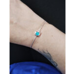 Bracelet Femme Argent 925/1000 et Turquoise MURAT porté