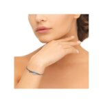 Bracelet Femme Argent 925/1000 et Turquoise cordon réglable MURAT porté
