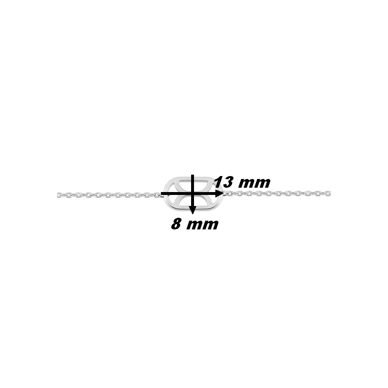 Bracelet-Femme-Argent-graphique-MURAT-303005-dimensions Bracelet Femme graphique Argent 925/1000 MURAT, dimensions