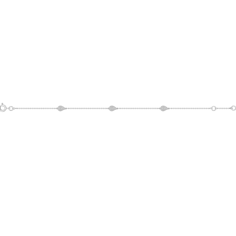 Bracelet Femme Or blanc 750/1000 et Oxydes de zirconium ROBBEZ MASSON, autre vue