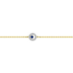 Bracelet Femme Or jaune 750/1000, Rhodium, Saphir et Oxydes de zirconium ROBBEZ MASSON