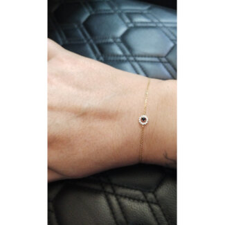 Bracelet Femme Or jaune 750/1000, Rhodium, Saphir et Oxydes de zirconium ROBBEZ MASSON porté