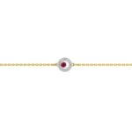 Bracelet Femme Or jaune 750/1000, Rhodium, Rubis et Oxydes de zirconium ROBBEZ MASSON