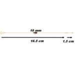 Bracelet Femme Or jaune 750/1000, Rhodium et Rubis ROBBEZ MASSON, dimensions