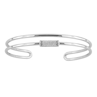 Bracelet jonc Femme Argent 925/1000 et Oxydes de zirconium MURAT