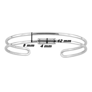 Bracelet jonc Femme Argent 925/1000 et Oxydes de zirconium MURAT, dimensions