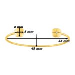 Bracelet jonc Femme plaqué or et oxydes MURAT, dimensions