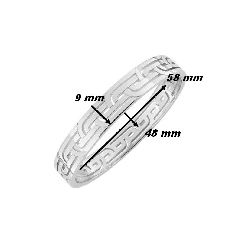Dimensions bracelet jonc ouvrant femme Argent Guy Laroche