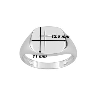Chevalière Homme Argent 925/1000 motif Croix ROBBEZ MASSON, dimensions