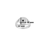 Bague chevalière Homme Argent MURAT, dimensions