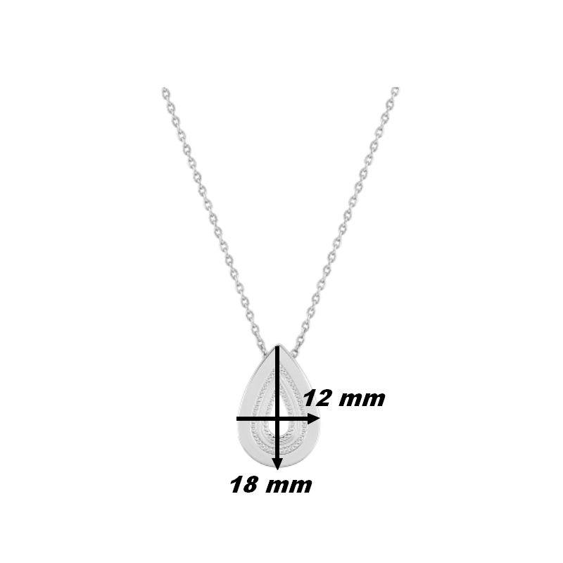 Collier Femme Argent 925/1000 MURAT, dimensions