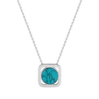 Collier Femme Argent 925/1000 et Turquoise MURAT