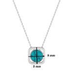 Collier Femme Argent 925/1000 et Turquoise MURAT, dimensions