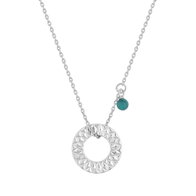 Collier-Femme-Argent-et-Turquoise-MURAT-302009 Collier Femme Argent 925/1000 et Turquoise MURAT