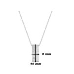 Collier Femme Argent 925/1000 et Oxydes de zirconium MURAT, dimensions