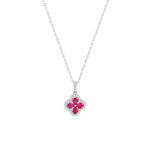 Collier Femme Argent 925/1000 et Oxydes de zirconium blancs et rouges CHRISTIAN BERNARD