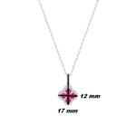 Collier Femme Argent 925/1000 et Oxydes de zirconium blancs et rouges CHRISTIAN BERNARD, dimensions
