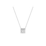 Collier Femme Argent 925/1000 et Oxydes de zirconium carré MURAT