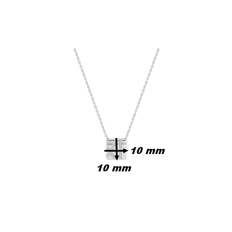 Collier-Femme-Argent-et-oxydes-carre-MURAT-302007-1-dimensions Collier Femme Argent 925/1000 et Oxydes de zirconium carré MURAT, dimensions