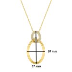 Collier Femme Plaqué Or et Oxydes de zirconium MURAT, dimensions