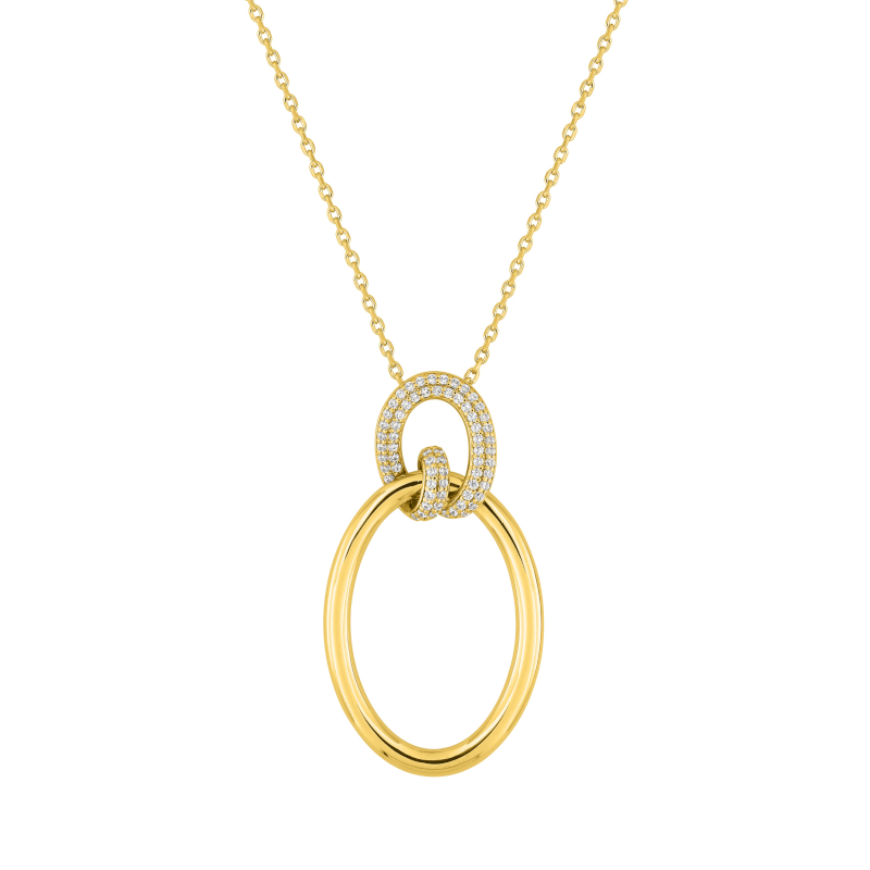 Collier-Femme-Plaque-Or-et-Oxydes-MURAT-102001-1 Collier Femme Plaqué Or et Oxydes de zirconium MURAT
