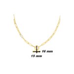 Collier Femme Plaqué Or et Oxydes de zirconium MURAT, dimensions
