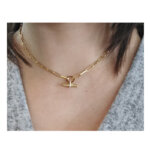 Collier Femme Plaqué Or et Oxydes de zirconium MURAT porté