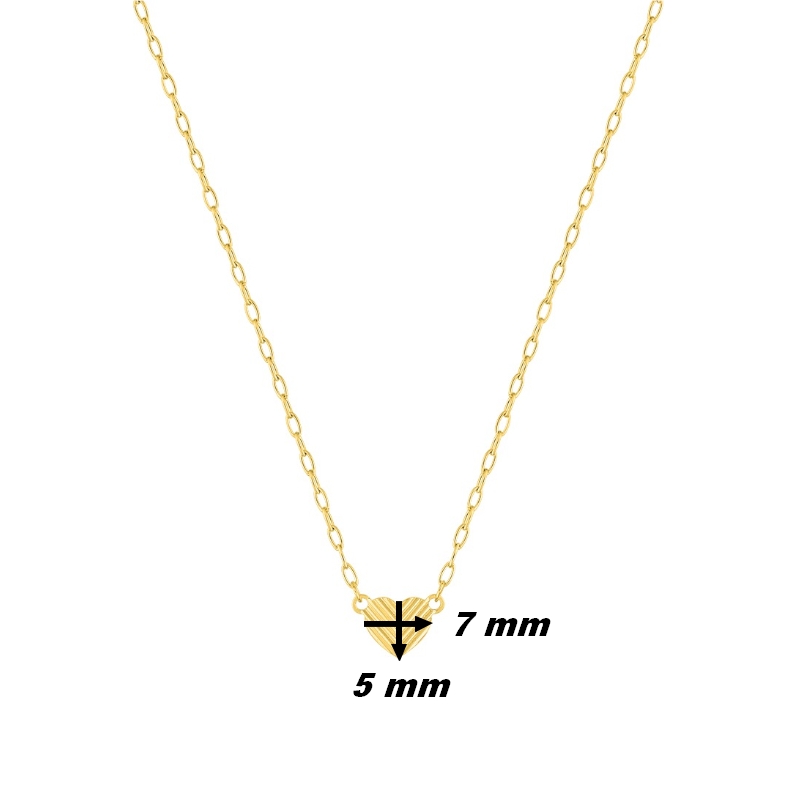 Collier-Femme-coeur-Or-jaune-750-robbez-masson-3-7289-00-dimensions Collier Cœur Femme Or jaune 750/1000 ROBBEZ MASSON, dimensions