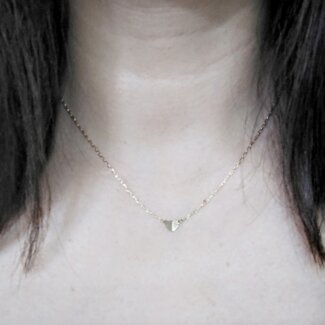 Collier Cœur Femme Or jaune 750/1000 ROBBEZ MASSON porté