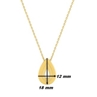 Collier Femme Plaqué Or MURAT, dimensions