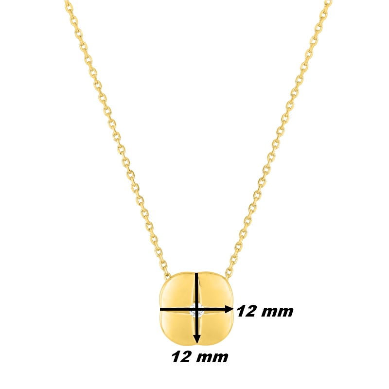Collier-Femme-plaque-or-et-oxyde-MURAT-102731-1-dimensions Collier Femme icône Plaqué Or et Oxyde de zirconium MURAT, dimensions