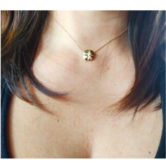 Collier Femme icône Plaqué Or et Oxyde de zirconium MURAT porté