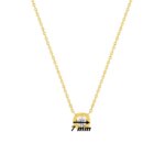 Collier Femme Plaqué Or et Oxyde de zirconium MURAT, dimensions