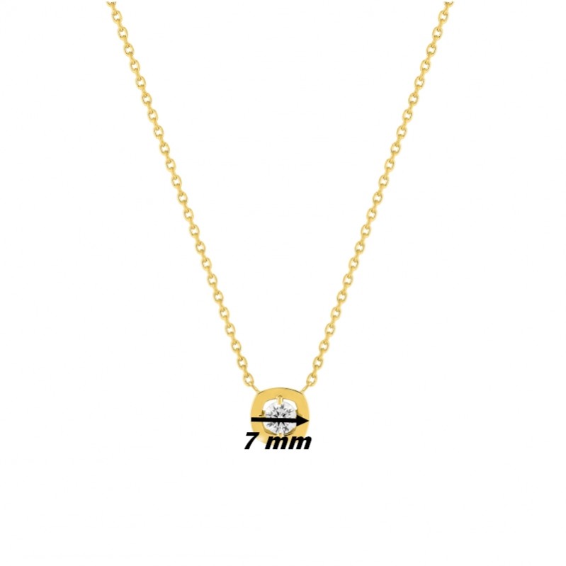 Collier-Femme-plaque-or-oxyde-murat-102269-1-dimensions Collier Femme Plaqué Or et Oxyde de zirconium MURAT, dimensions