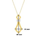 Collier long Femme Plaqué Or et Oxydes de zirconium MURAT, dimensions