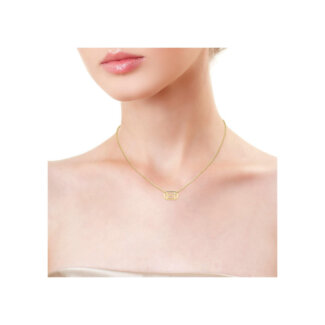 Collier graphique Femme Plaqué Or MURAT porté