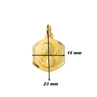 Pendentif Médaille Ange Or jaune 750/1000 ROBBEZ MASSON, dimensions