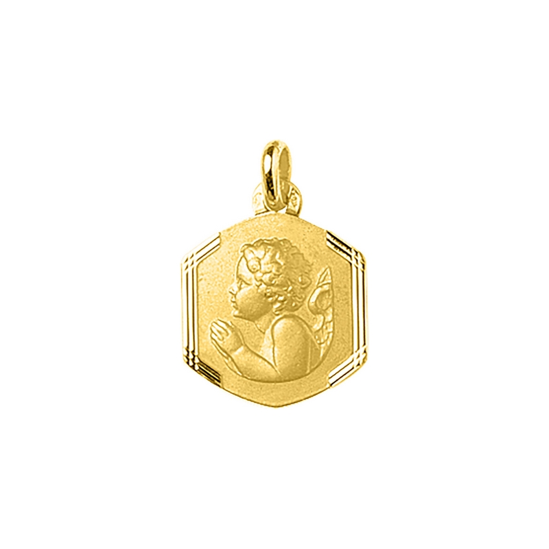 Medaille-Ange-Or-jaune-robbez-masson-32616 Pendentif Médaille Ange Or jaune 750/1000 ROBBEZ MASSON