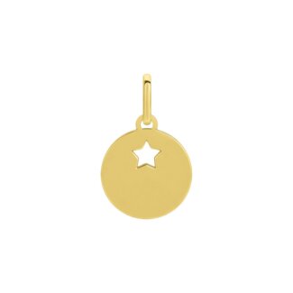Pendentif Médaille Etoile Or jaune 750/1000 ROBBEZ MASSON