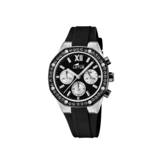 Montre LOTUS Femme Acier inoxydable et caoutchouc noir 18875/4