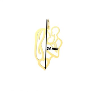 Pendentif Mère et Enfant Or jaune 750/1000 THOMAS JAVON, longueur