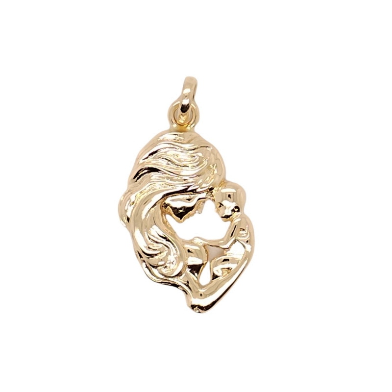 Pendentif Mère et Enfant Or jaune 750/1000 THOMAS JAVON